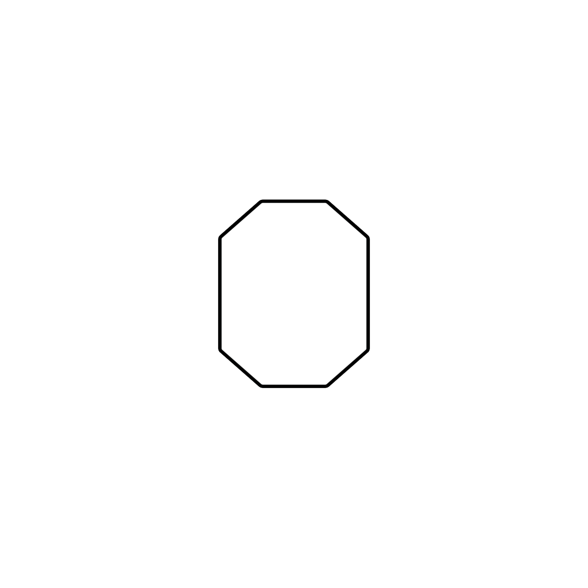 Elongated Octagon Honey Labels