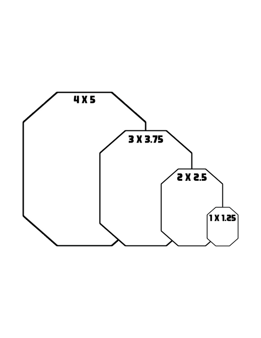 Elongated Octagon Honey Labels